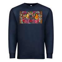 Navy Nach Valentine Premium Sweatshirt - CowhideDigitalArt