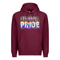 Burgundy Happy pride Premium Hoodie - FaDigitalArtStudio