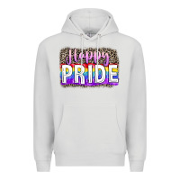 Dove Grey Happy pride Premium Hoodie - FaDigitalArtStudio