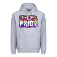 Heather Grey Happy pride Premium Hoodie - FaDigitalArtStudio