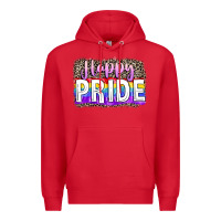 Red Happy pride Premium Hoodie - FaDigitalArtStudio