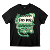 Black st patricks day ırısh pub Heavy Core Tee - MaliasSmallBusiness