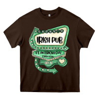 Chocolate Brown st patricks day ırısh pub Heavy Core Tee - MaliasSmallBusiness