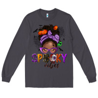 Smoke Spooky vibes afro messy bun Long Sleeve Tee - NancyCooperArtShop