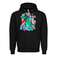 Black Red white rawr Zipper Hoodie - FaDigitalArtStudio
