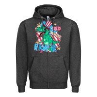 Charcoal Heather Red white rawr Zipper Hoodie - FaDigitalArtStudio