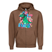 Chestnut Red white rawr Zipper Hoodie - FaDigitalArtStudio