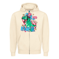 Sandshell Red white rawr Zipper Hoodie - FaDigitalArtStudio