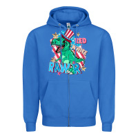 True Royal Red white rawr Zipper Hoodie - FaDigitalArtStudio