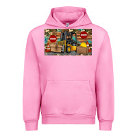 Fuchsia Pink forklift sippy Urban Hoodie - Artiststas