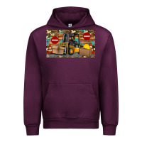 Mauve Wine forklift sippy Urban Hoodie - Artiststas