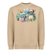 Mushroom Easter truck farm animals Easter Day Heavyweight Sweatshirt - HowdyJamesFarm