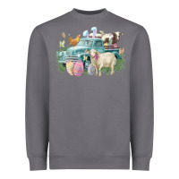 Storm Easter truck farm animals Easter Day Heavyweight Sweatshirt - HowdyJamesFarm