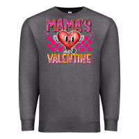 Charcoal Heather Mamas Valentine Premium Sweatshirt - CowhideDigitalArt