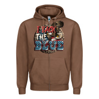 Chestnut I back the blue Zipper Hoodie - FaDigitalArtStudio