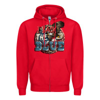 Red I back the blue Zipper Hoodie - FaDigitalArtStudio