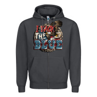 Smoke I back the blue Zipper Hoodie - FaDigitalArtStudio