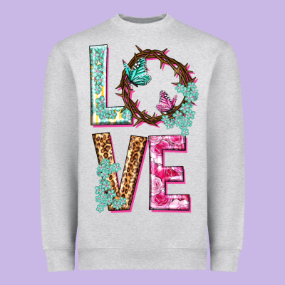 Love Crown Of The Thorns Easter Day Heavyweight Sweatshirt Designed By Howdyjamesfarm