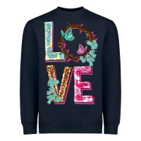 Navy Love crown of the thorns Easter Day Heavyweight Sweatshirt - HowdyJamesFarm