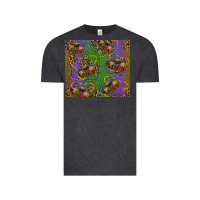 Vintage Black mardi gras king cake leopard Vintage Tee - RanaPortraitStore