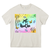 Cream just breathe Heavy Core Tee - MaliasSmallBusiness