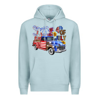 Blue Mist Western Truck Fourth Of July America Premium Hoodie - FaDigitalArtStudio