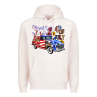 Pale Pink Western Truck Fourth Of July America Premium Hoodie - FaDigitalArtStudio