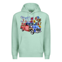 Seafoam Western Truck Fourth Of July America Premium Hoodie - FaDigitalArtStudio