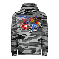 Slate Camo Western Truck Fourth Of July America Premium Hoodie - FaDigitalArtStudio