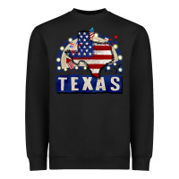 Black texas 4th of july Heavyweight Sweatshirt - CowGirlArtShop