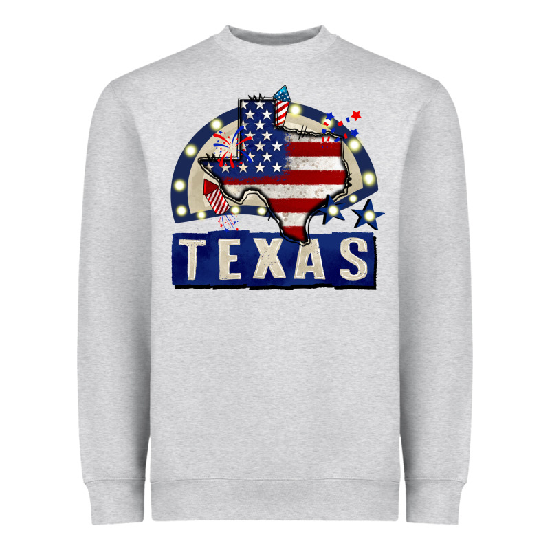 Texas 4th Of July Heavyweight Sweatshirt by CowGirlArtShop | Teevron