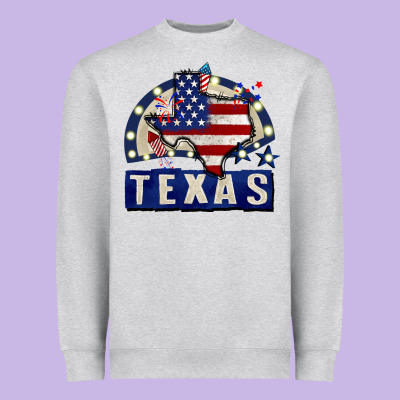 Texas 4th Of July Heavyweight Sweatshirt Designed By Cowgirlartshop