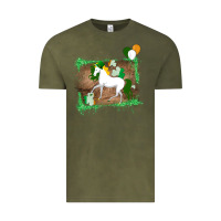 Vintage Olive Unicorn Dabbing with Shamrock for St. Patricks Day Vintage Tee - Bettercallsaul
