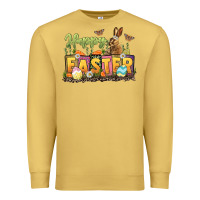 Antique Gold Happy Easter Premium Sweatshirt - LillyAllenDesigns