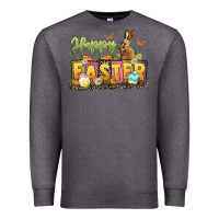 Charcoal Heather Happy Easter Premium Sweatshirt - LillyAllenDesigns