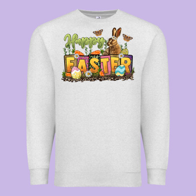 Happy Easter Premium Sweatshirt Designed By Lillyallendesigns