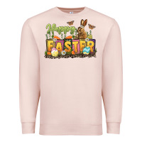 Pale Pink Happy Easter Premium Sweatshirt - LillyAllenDesigns