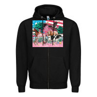 Black American farm animals tumbler 4th of july Zipper Hoodie - FaDigitalArtStudio