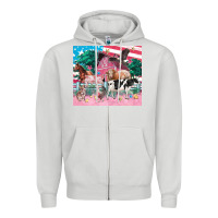 Dove Grey American farm animals tumbler 4th of july Zipper Hoodie - FaDigitalArtStudio