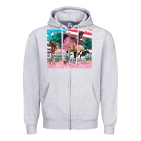 Heather Grey American farm animals tumbler 4th of july Zipper Hoodie - FaDigitalArtStudio
