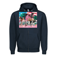 Navy American farm animals tumbler 4th of july Zipper Hoodie - FaDigitalArtStudio