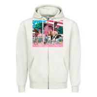 Oatmeal Heather American farm animals tumbler 4th of july Zipper Hoodie - FaDigitalArtStudio