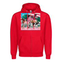 Red American farm animals tumbler 4th of july Zipper Hoodie - FaDigitalArtStudio