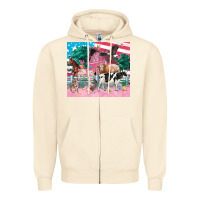 Sandshell American farm animals tumbler 4th of july Zipper Hoodie - FaDigitalArtStudio