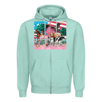 Seafoam American farm animals tumbler 4th of july Zipper Hoodie - FaDigitalArtStudio