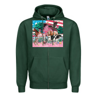 Sports Green American farm animals tumbler 4th of july Zipper Hoodie - FaDigitalArtStudio