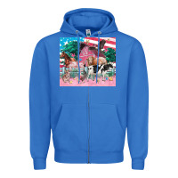 True Royal American farm animals tumbler 4th of july Zipper Hoodie - FaDigitalArtStudio
