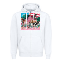 White American farm animals tumbler 4th of july Zipper Hoodie - FaDigitalArtStudio