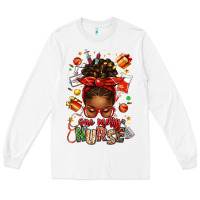 White one merry nurse afro messy bun Long Sleeve Tee - texasbilliewilder