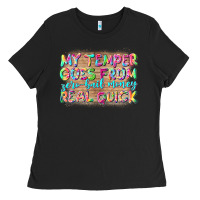 Black my temper goes from zerobail money real quick Ladies Tee - NancyCooperArtShop